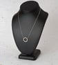 Sterling silver shaped circle necklace - delicate handmade designed pendant - Image 3