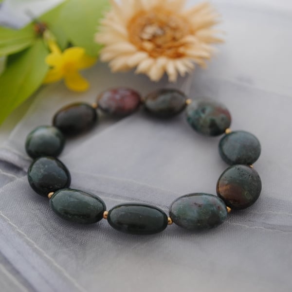 Indian Agate stretch bracelet