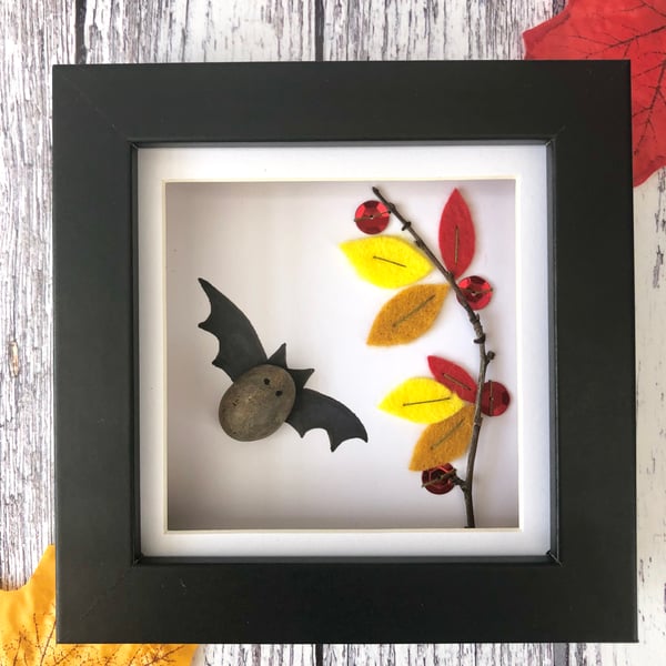 Pebble Bat Framed Picture