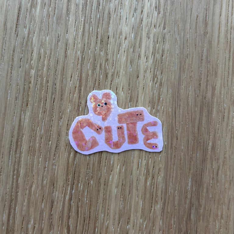 "Cute" Word Sticker