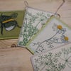 Bee and wild flowers - 120 cm - Screen printed Bunting