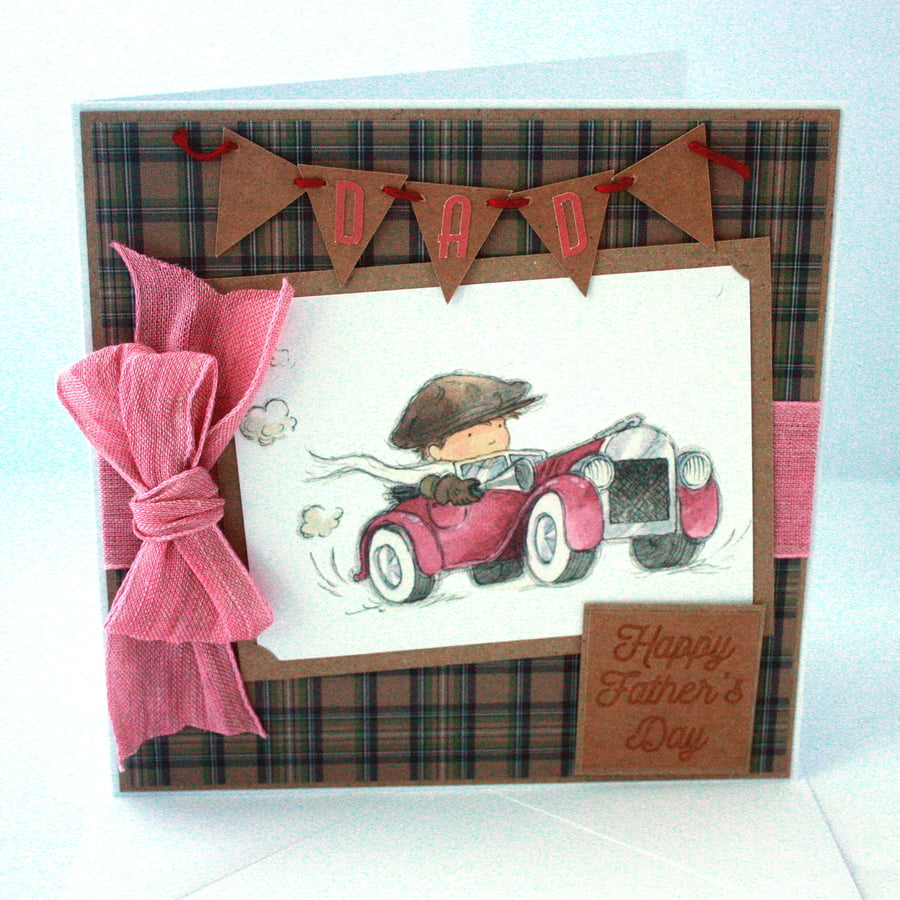 Handmade Father's Day card - the motorist