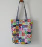 Upcycled Cotton Patchwork Tote Bag - Image 3