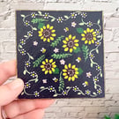 Hand Painted Sunflower Coaster 