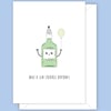 Funny Birthday Card, Bottle of Gin