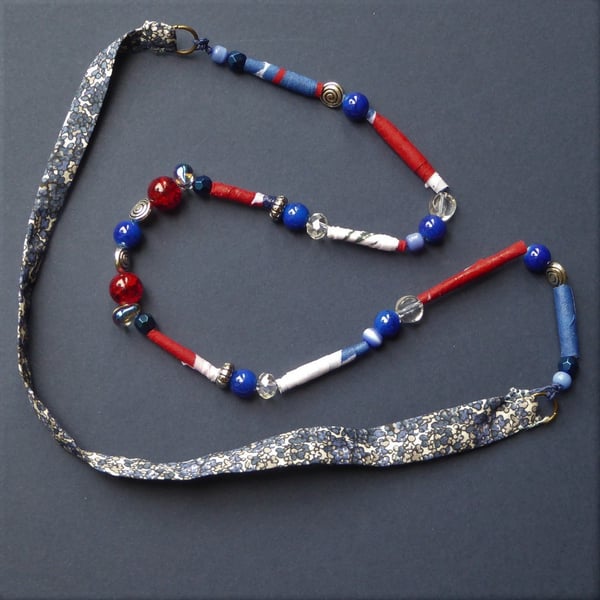 Textile Bead Necklace