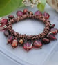 Sale-Pink Copper Charm Srunchie Bracelet - Image 5