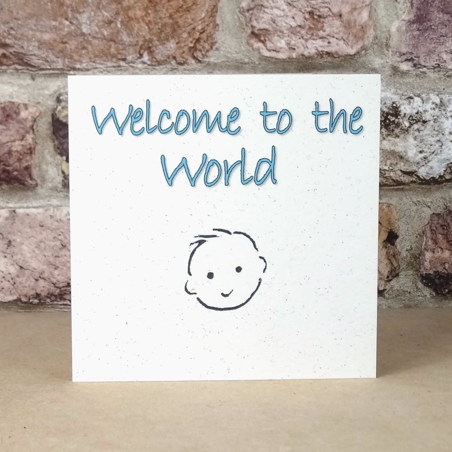New Baby Boy Card Ecofriendly