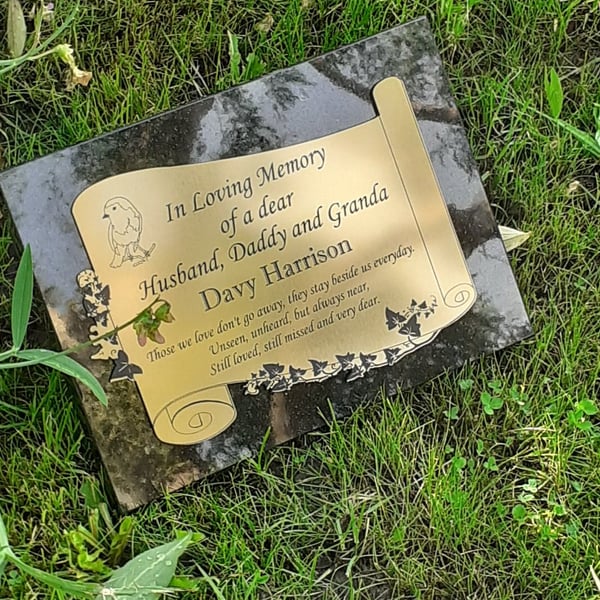 personalised Granite Grave Stone Memorial Headstone  Cemetery Grave Marker 