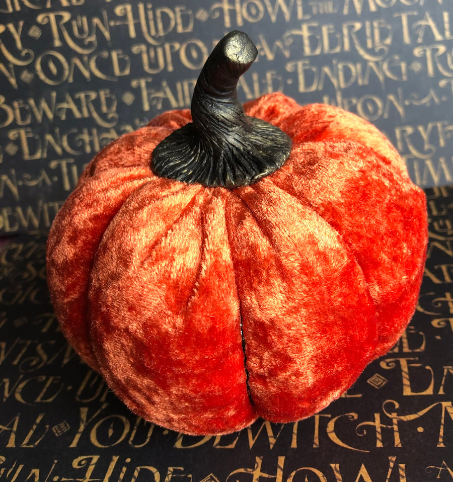 Crushed Velvet Orange Pumpkin With A Pumpkin Spice Fragrance