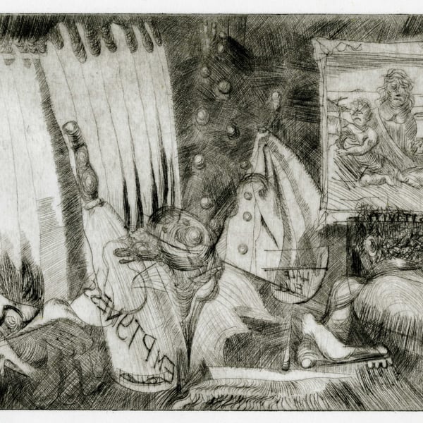 Emptiness, drypoint etching, on paper, signed & numbered, framed or unframed