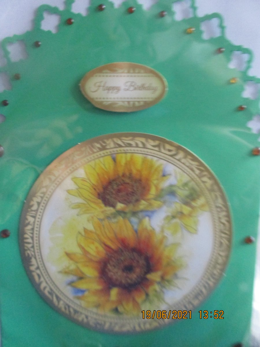 Happy Birthday Sunflowers Card