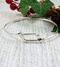 Sterling Silver Bangle with Adjustable fit up to 19.5cms - Image 2
