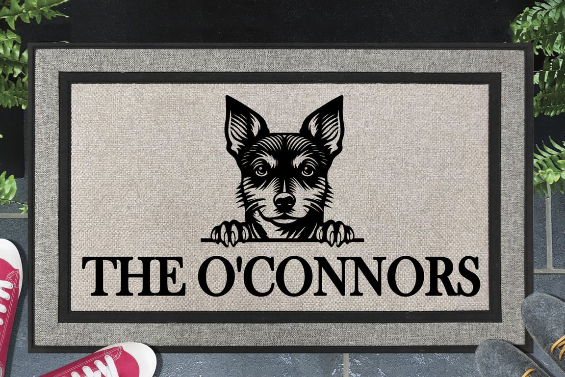 Rat Terrier Door Mat - Personalised All Weather Doormat - 45x70cm 