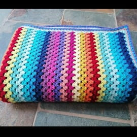 Crochet throw blanket single bedspread sofa throw