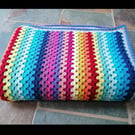Crochet throw blanket single bedspread sofa throw