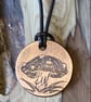 Mushroom - Handmade Etched Copper Earrings SMALL - Image 3