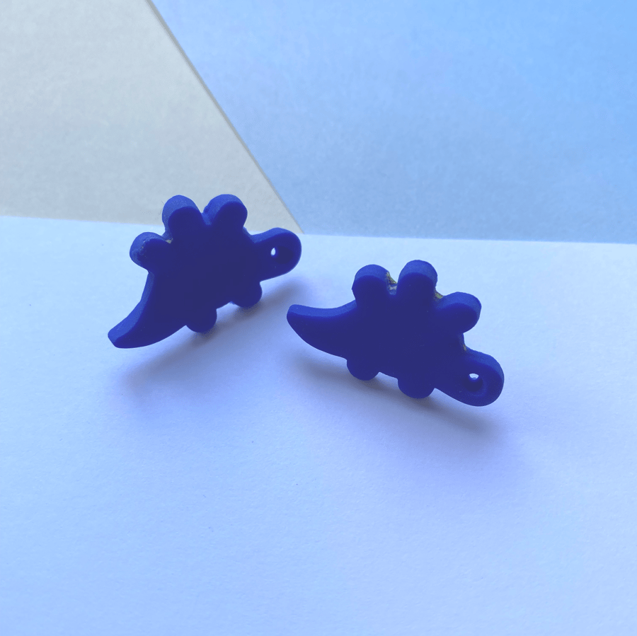 Dinosaur Earrings, dino ear studs, dino ear hoops