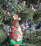 Trio of Tiny Christmas Tree Tree Decorations - Image 6
