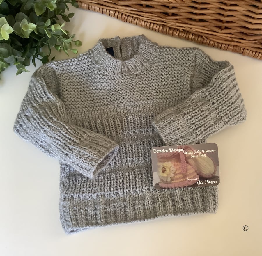 Baby Boy's Ash Grey  Sott Cosy Jumper 0-6 months SPECIAL OFFER