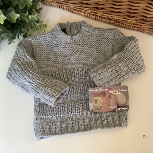 Baby Boy's Ash Grey  Sott Cosy Jumper 0-6 months SPECIAL OFFER