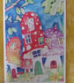 Magical Toadstool Village A4 Print - Image 1