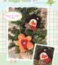 Ginger & Flakey Tree Hangers Felt Pattern - Christmas Decorations - Image 2