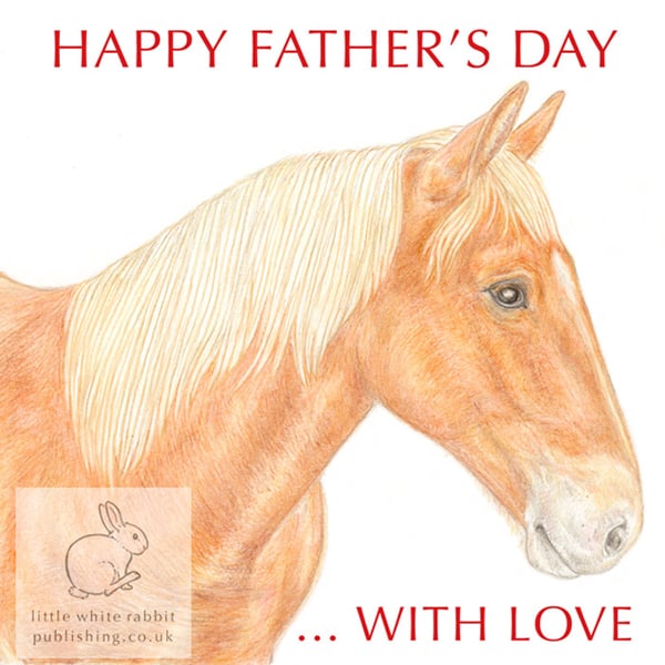 Pale Chestnut Horse - Father's Day Card
