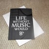 Life Without Music Would B Flat Card