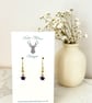 Charm Earrings - Mini Star - Navy