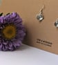 Fine Silver small cup drop earrings