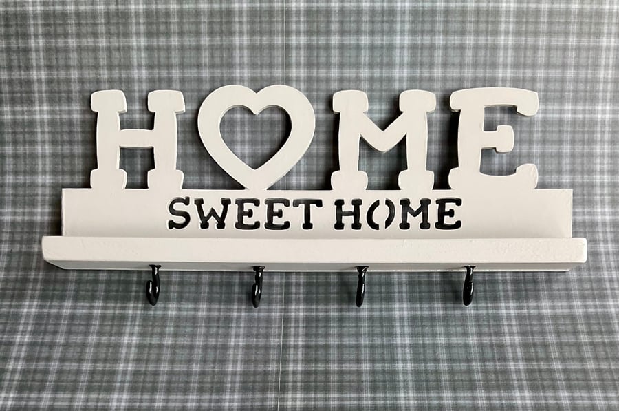 Key Rack. ‘Home Sweet Home’ key rack. Made from recycled materials.