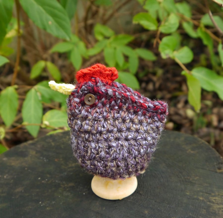 Red and Grey Chicken Egg Cosy