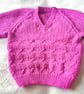 Child's Chunky Jumper with A Lacy Pattern, Gift Ideas for Children - Image 1