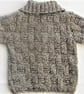 Hand Knitted Basket Weave Patterned Children's Cardigan with Collar - Image 4