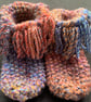 Hand Knitted Chunky Slipper Boots - Size 6-7