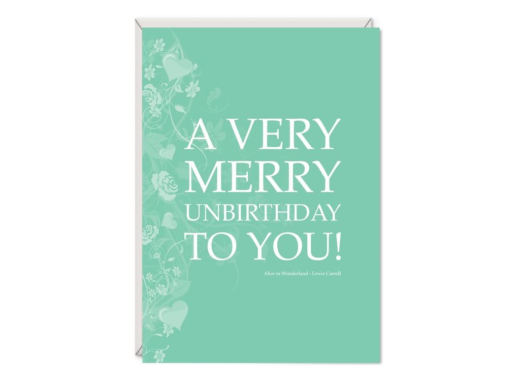 Alice in Wonderland 'Unbirthday' Greetings Card