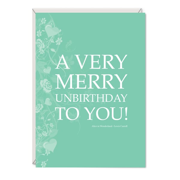 Alice in Wonderland 'Unbirthday' Greetings Card