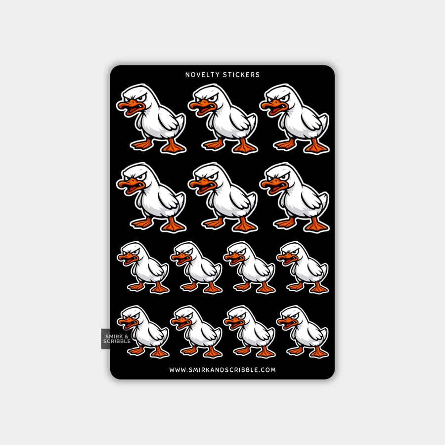 Funny Vinyl Sticker Sheet For Adults - Grumpy Goose