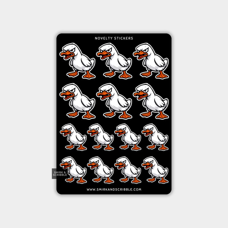 Funny Vinyl Sticker Sheet For Adults - Grumpy Goose