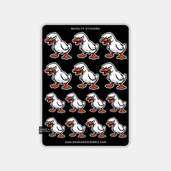 Funny Vinyl Sticker Sheet For Adults - Grumpy Goose