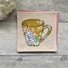Coaster, floral tea coaster
