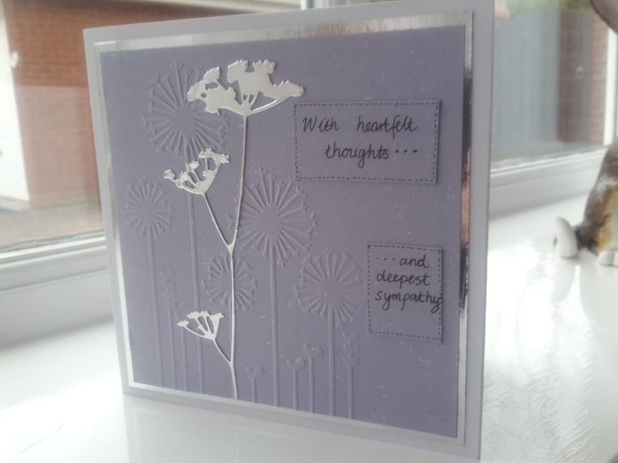 Heart felt thoughts sympathy card
