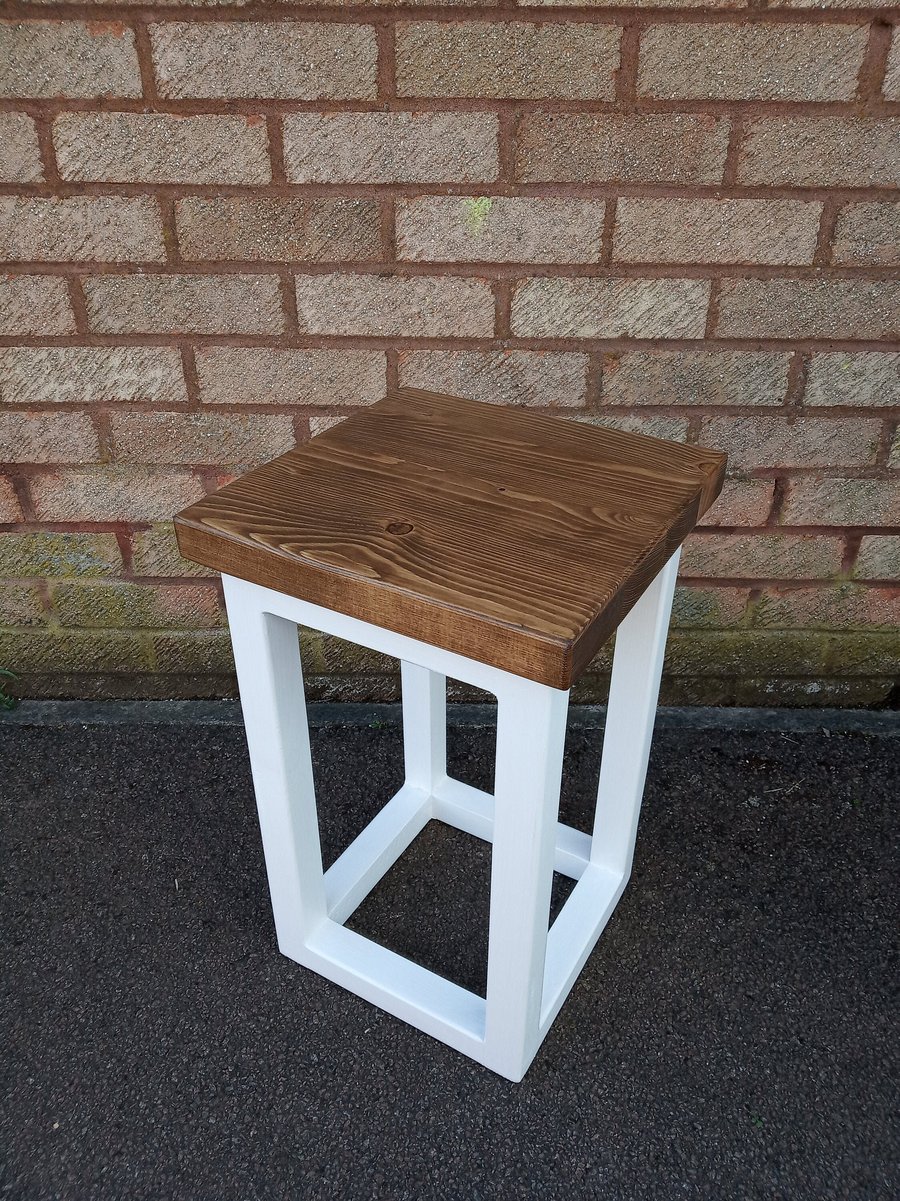 Wooden Stool Small Square Coffee Table Handmade
