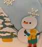 Handmade Christmas Card – Winter is Calling Snowman Card - Image 3