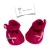 Reserved for Judith - Cerise Embroidered Shoes