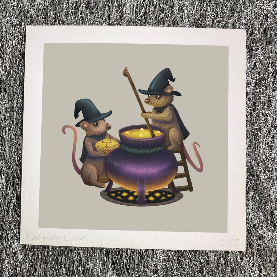 Witch Mice Art Print