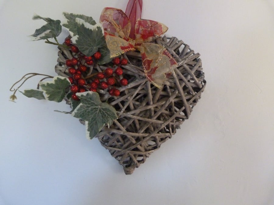 Heart Wicker Wreath