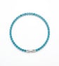 Lake Blue 5A Zircon Tennis Bracelet Stainless Steel Stackable Handmade