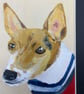 Original painting 5x7" in acrylics of a Jack Russell pet portrait  - Image 2